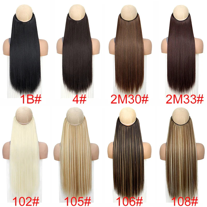 24 Inch Synthetic Invisible Hair Extension-1