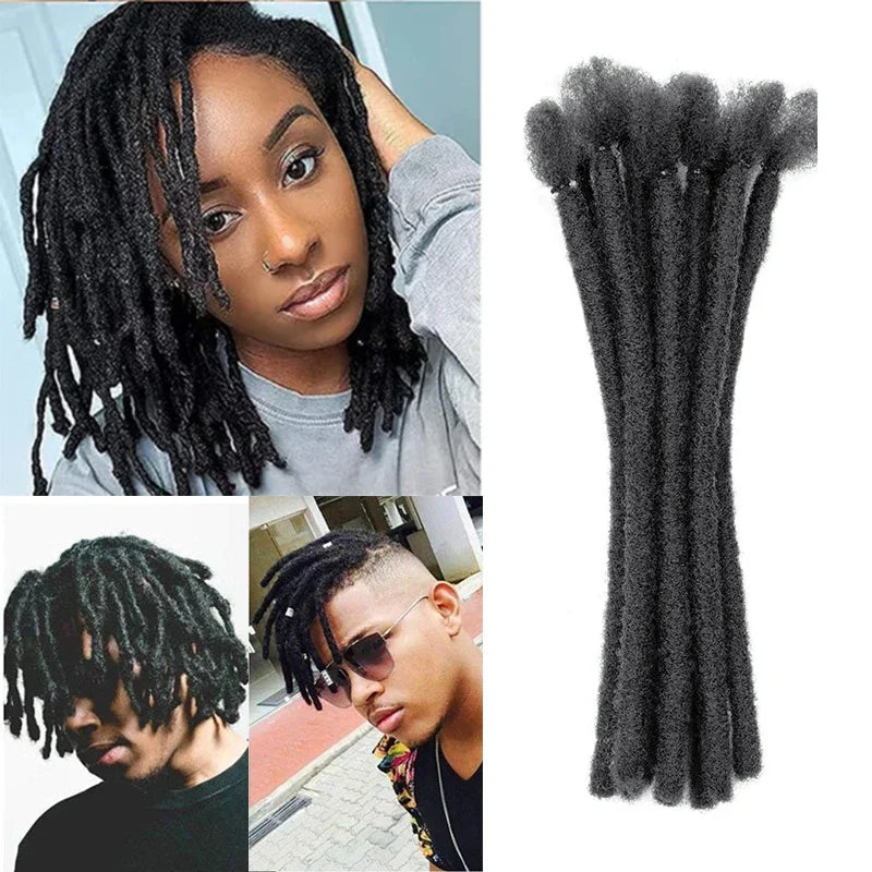 H&STAR Synthetic 8 Inch Handmade Dreadlocks Hair Extensions-0