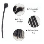 H&STAR Synthetic 8 Inch Handmade Dreadlocks Hair Extensions-2