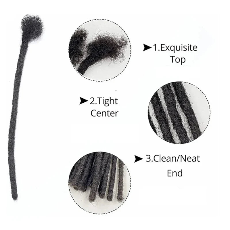 H&STAR Synthetic 8 Inch Handmade Dreadlocks Hair Extensions-2