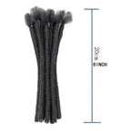 H&STAR Synthetic 8 Inch Handmade Dreadlocks Hair Extensions-3